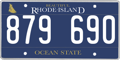 RI license plate 879690