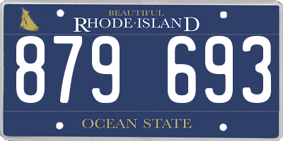 RI license plate 879693