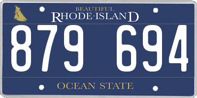 RI license plate 879694