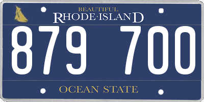 RI license plate 879700