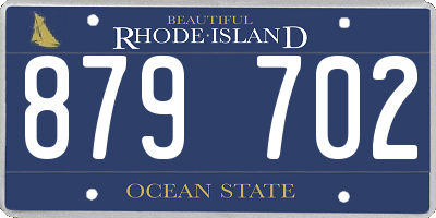 RI license plate 879702