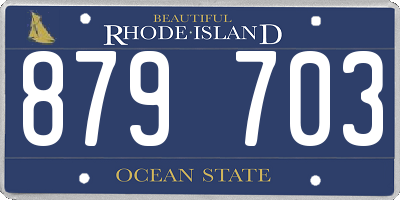 RI license plate 879703