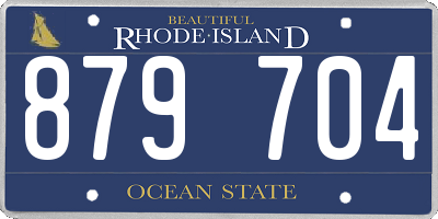 RI license plate 879704