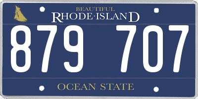 RI license plate 879707