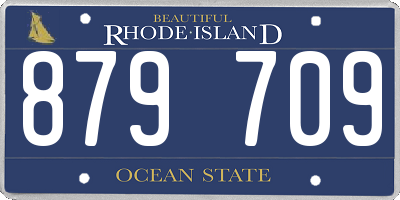 RI license plate 879709