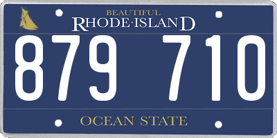 RI license plate 879710