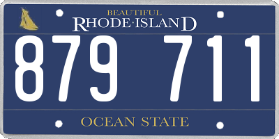 RI license plate 879711