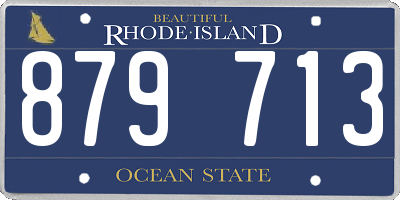 RI license plate 879713