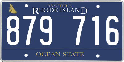 RI license plate 879716