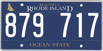 RI license plate 879717