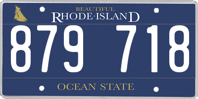 RI license plate 879718