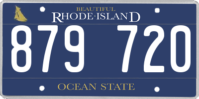 RI license plate 879720