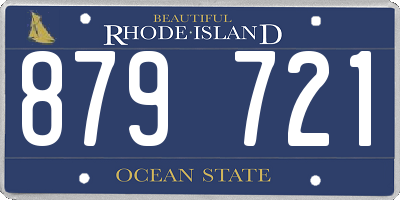 RI license plate 879721