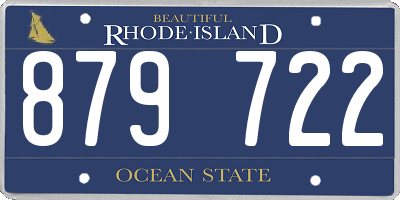 RI license plate 879722