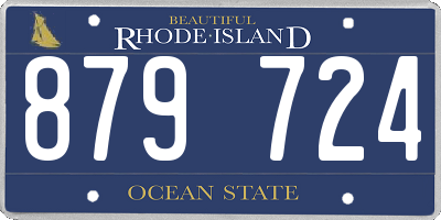 RI license plate 879724