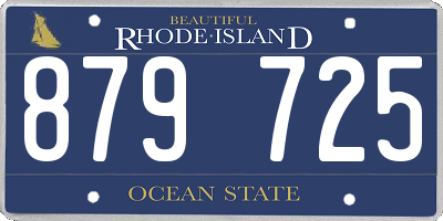 RI license plate 879725