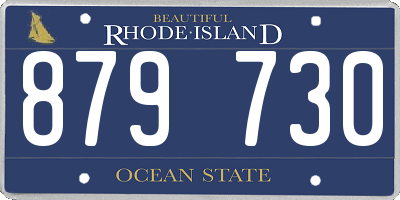 RI license plate 879730