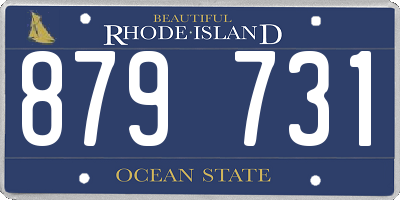 RI license plate 879731