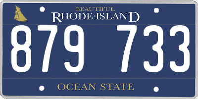 RI license plate 879733