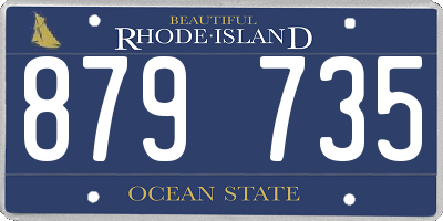 RI license plate 879735