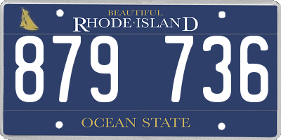 RI license plate 879736