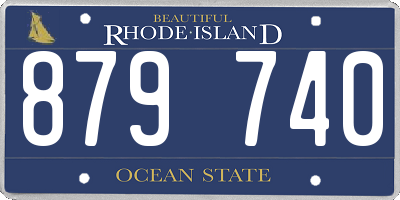 RI license plate 879740