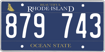 RI license plate 879743