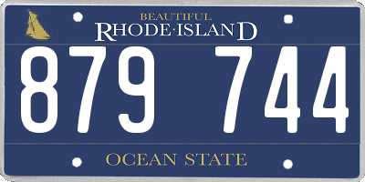RI license plate 879744
