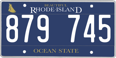 RI license plate 879745
