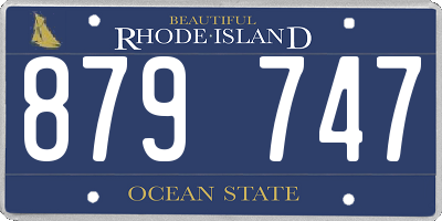 RI license plate 879747