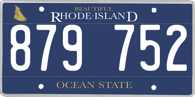 RI license plate 879752