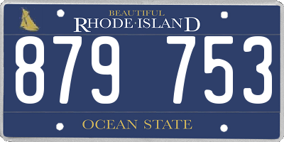 RI license plate 879753