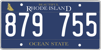 RI license plate 879755