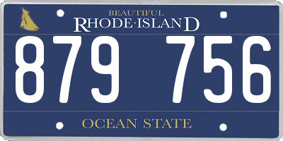 RI license plate 879756