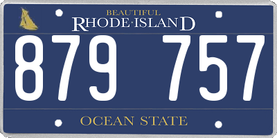 RI license plate 879757