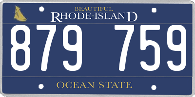RI license plate 879759