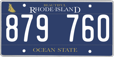 RI license plate 879760
