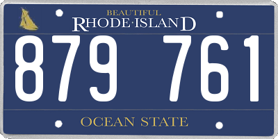 RI license plate 879761
