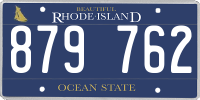 RI license plate 879762