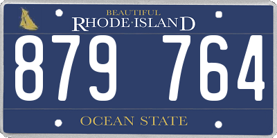 RI license plate 879764