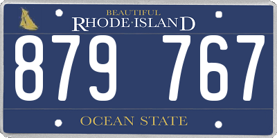 RI license plate 879767
