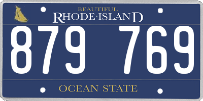 RI license plate 879769