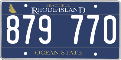 RI license plate 879770