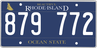 RI license plate 879772