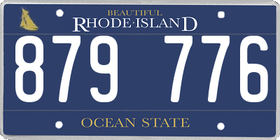 RI license plate 879776