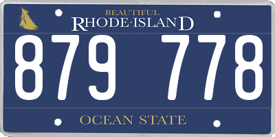RI license plate 879778