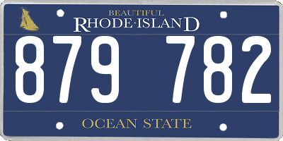 RI license plate 879782