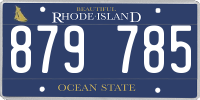 RI license plate 879785