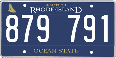 RI license plate 879791