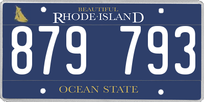 RI license plate 879793